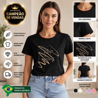 Camiseta Feminina 100% Algodão Premium Estampa Keep Going Várias Cores T-Shirt Blusa P M G