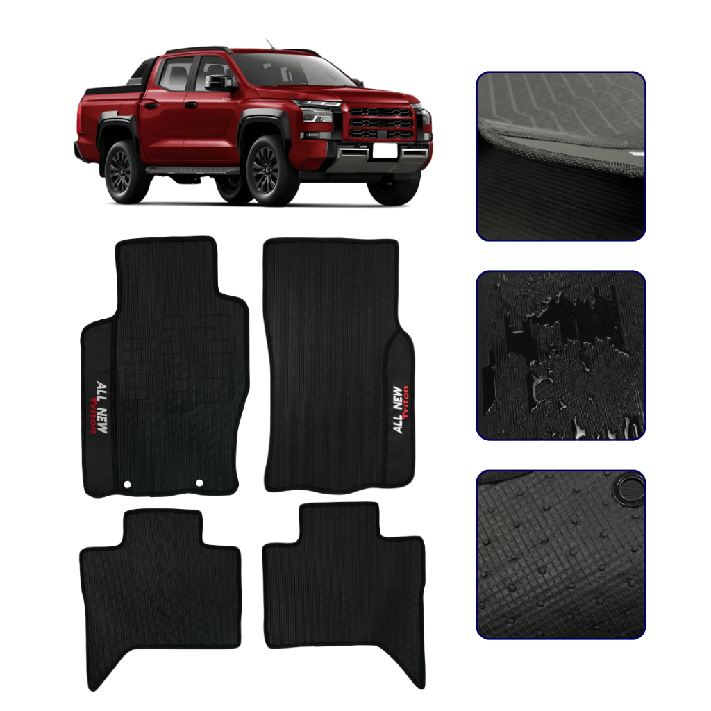 Jogo de Tapete Emborrachado Para All New Triton 2026 Kit Carro Automotivo 4 peças