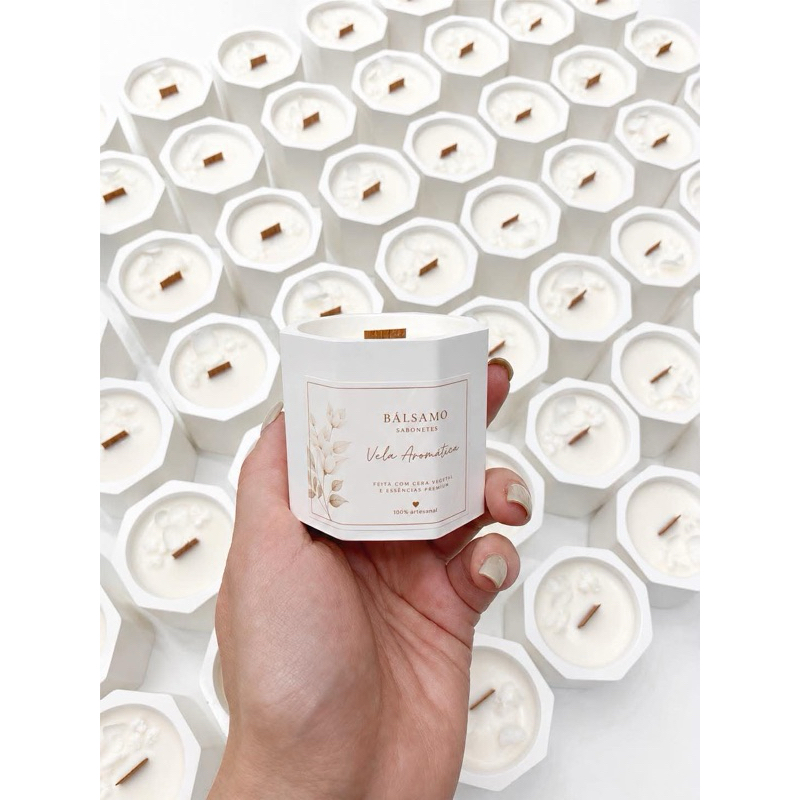 15 Velas Personalizadas Aromática Artesanal Lembrancinha Casamento Aniversário Pote Minimalista