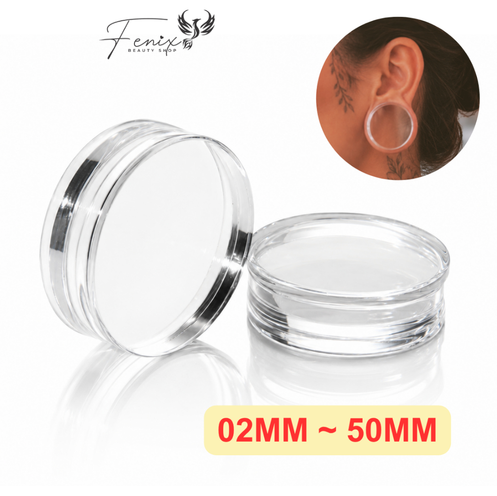 Alargador de Orelha Plug Transparente Grande