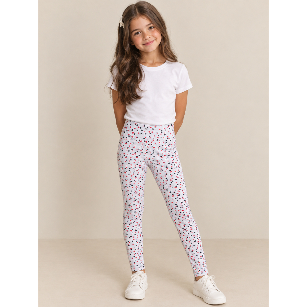 3 Leggings infantil feminina algodão confortável de 2 á 8 anos estampadas e lizas coloridas variadas