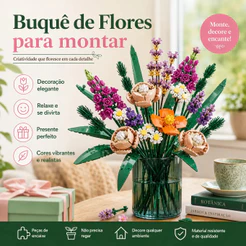 Blocos De Construção Buquê Flores 608/939 Peças Compatível Lego Presente Dia Dos Namorados