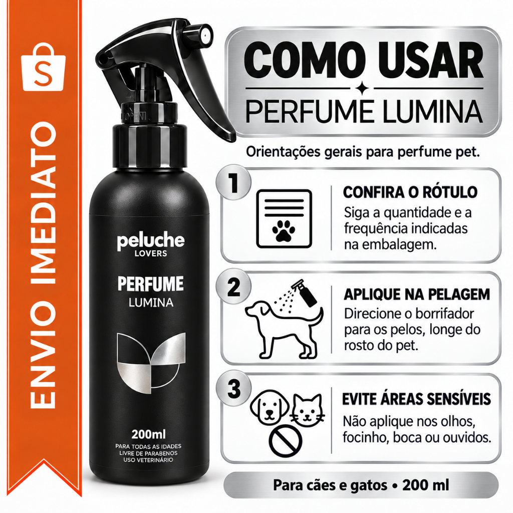 Perfume Premium Pet Peluche Lumina 200ml para Cachorro e Gato - Máxima Fixação — imagem 2 de 2