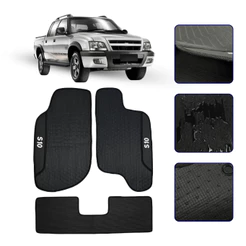 Jogo de Tapete Emborrachado Para S10 Cabine Dupla 1996 a 2011 Automotivo