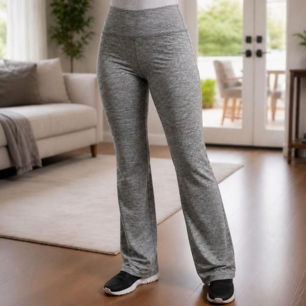 Calça Flare Bailarina Feminina Legging Suplex Premium Fitness Academia Cós Alto Compressão Anatômico Sem Transparência