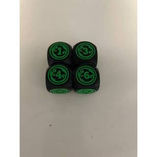 Kit 4 Dados Marcador Decay Decompose - Flesh And Blood TCG - Malice 25mm