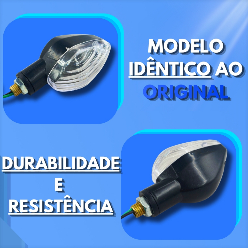 4 Pisca Seta Mini Cg Titan Fan 125 150 160 CB300 Cbx Twister 250 Xre 2014 a 2024 — imagem 2 de 2