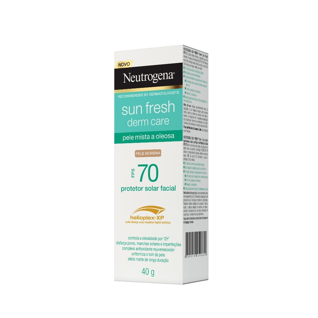 Protetor Solar Facial Para Pele Oleosa NEUTROGENA SUN FRESH® Derm Care Pele Morena FPS 70, 40g · foto 2