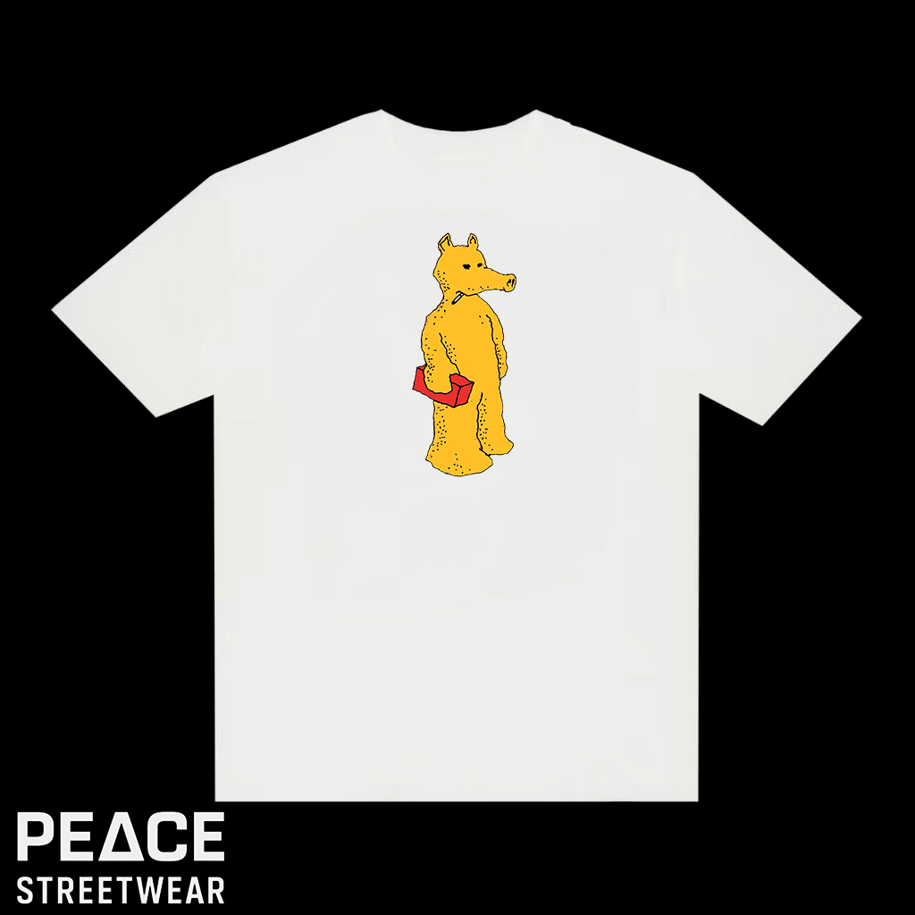 Camiseta Streetwear Amarelo Tijolo Estilosa Premium Swag Boy Gótica Alternativa Oversized Y2K Larga Estampada Unissex