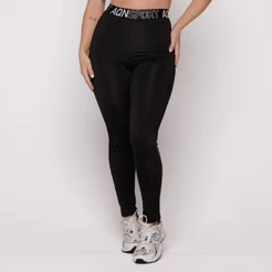Calça Legging Academia Fitness Marinho Preto Cinza Mescla Cós Alto Forro Duplo Zero Transparência Basic AQN SPORT