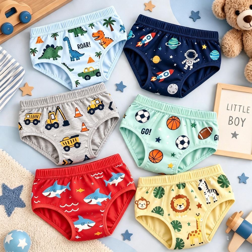 Kit 5-10 Cueca Infantil Slip - Cueca Infantil Algodão