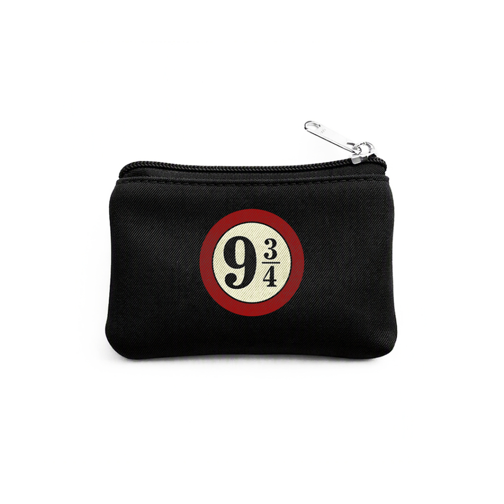 Porta Moedas Slim Harry Potter Plataforma 9 3/4 Nylon e Poliéster Preto