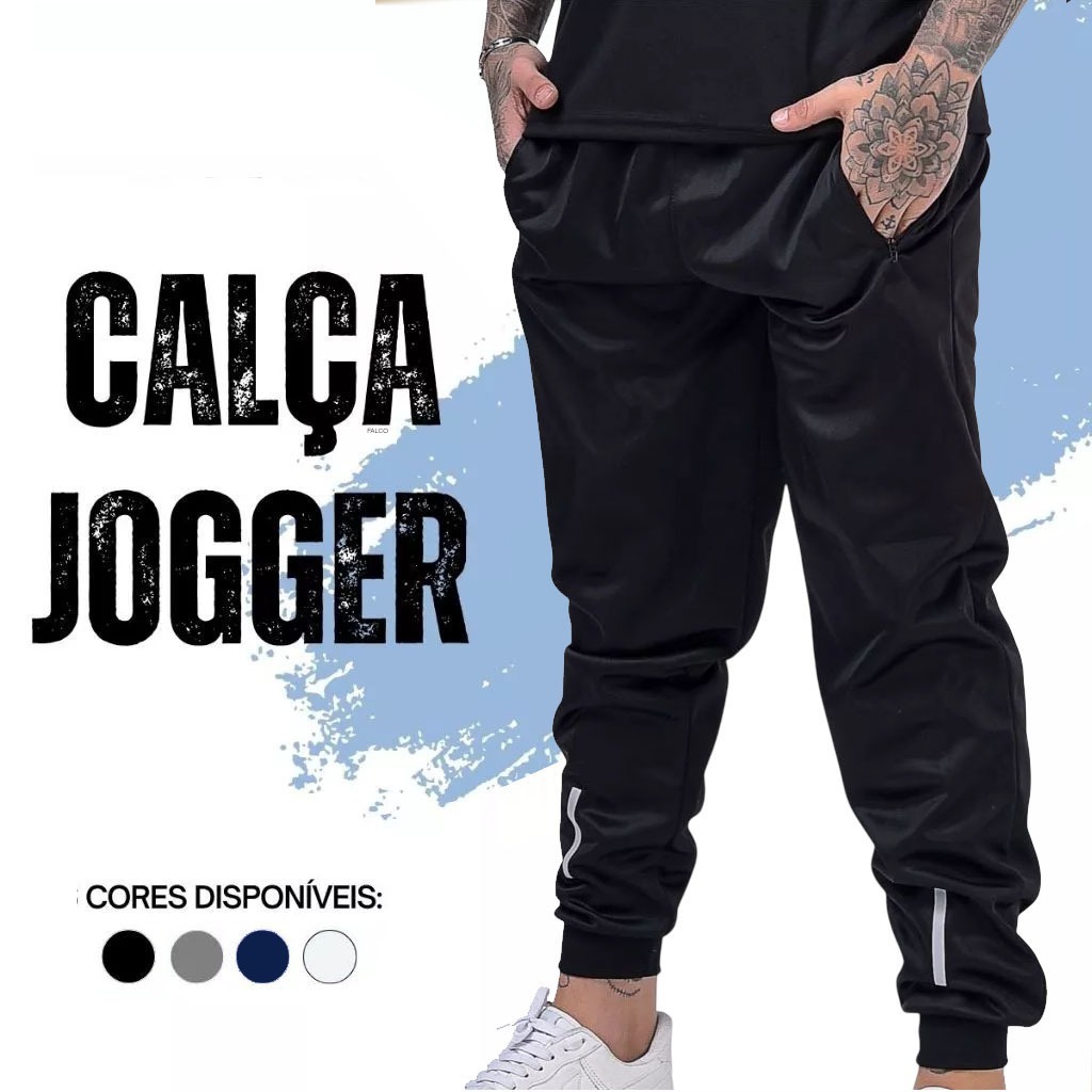 CALÇA JOGGER FEMININA E MASCULINA UNISSEX REFLETIVO NA PROMOÇÃO