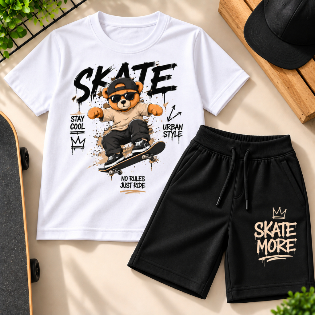 Conjunto verão infantil Masculino Conjunto Menino Infantil Kit Conjunto infantil Bermuda Camisa Kids
