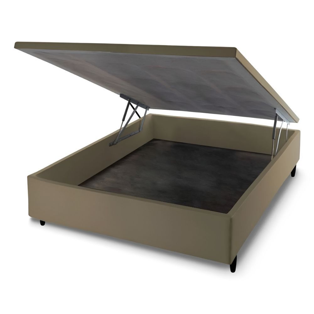 Base Box Baú Casal Prince Sued 138x188x41cm