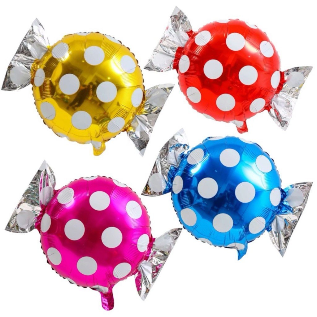 Kit c/12 Misto Balão Candy Doces Bombom 45cm Decoração Festa Enfeites