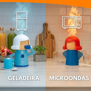 Kit Eliminador De Odores Desodorizador De Geladeira E Microondas Angry Mama Mamãe Brava