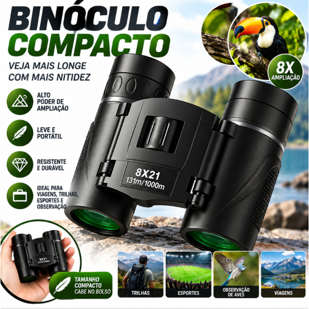 Binóculo Profissional Alta Nitidez 5km De Longo Alcance Original