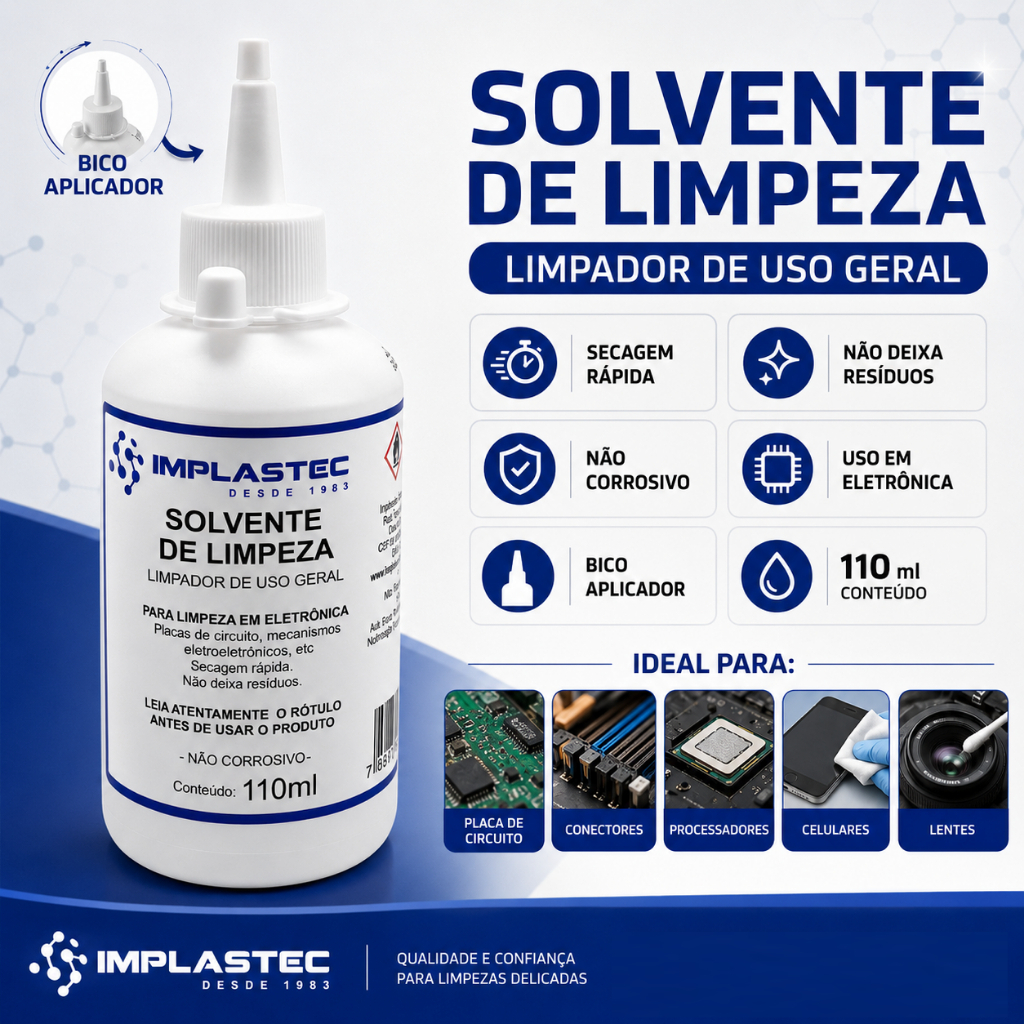 Solvente de Limpeza para Placas Eletrônicas Equipamentos de informática celulares PCB 110ml — imagem 2 de 2