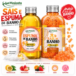 Kit Espuma Sais De Banho Grande Big Banheira Hidromassagem Ofurô Jacuzzi Spa Amor Viagem Chalé Hotel