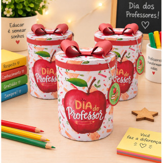 Lembrancinha para dia dos professores, Caixa para lembrancinhas, Caixa cilindrica dia dos professores..