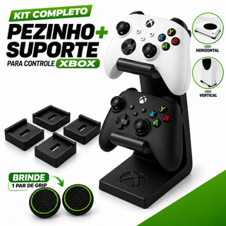 Suporte Para Controle Xbox One Serie S + Pezinho Melhora Ventilação + Grip