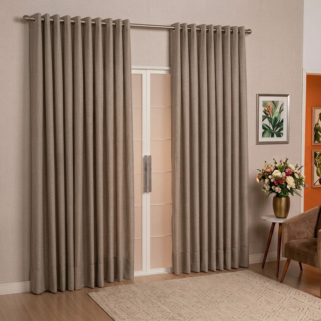 Cortina Quarto Sala Antonella 2,00 x 2,35 com ilhós