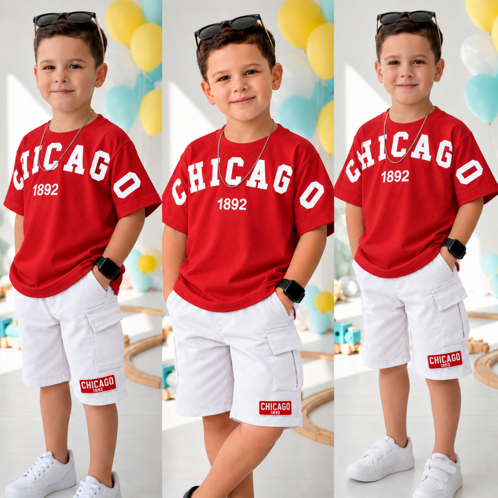 Kit Infantil e Juvenil Masculino Roupa para Meninos do 2 ao 12 anos Lançamento 2026 Verão Moda