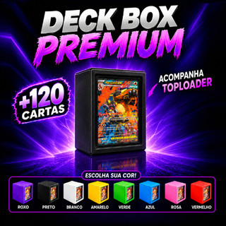 DECKBOX MINIMALISTA P/ ATÉ 120 CARTAS + TOPLOADER INCLUSO
