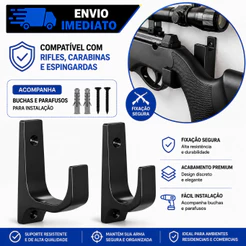 Suporte De Parede Para Espingarda Carabina De Pressão Universal, Gancho, Mochila, Capacete