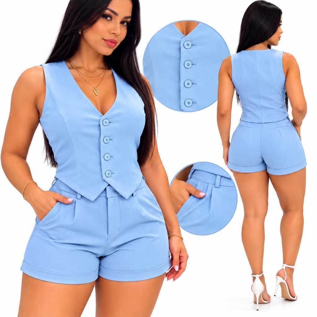 Conjunto de Alfaiataria – Colete + Short ✨