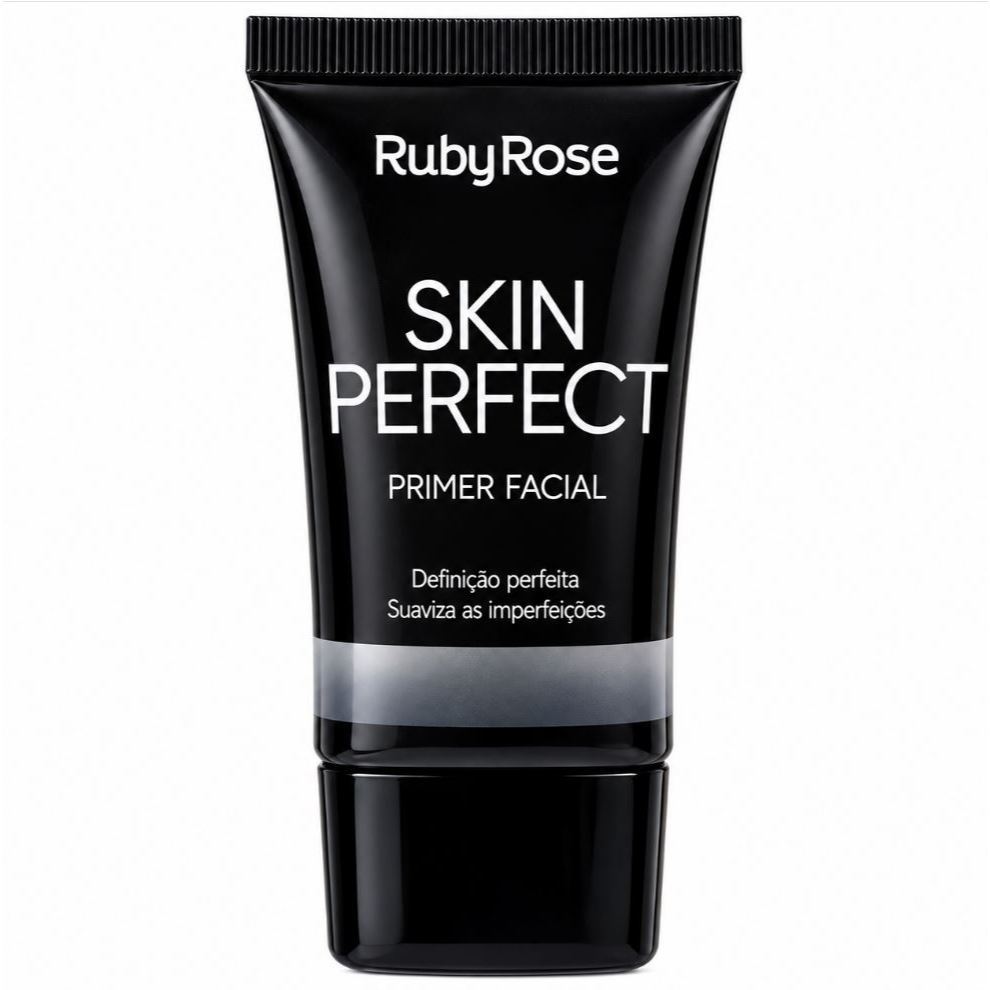 Primer Facial Ruby Rose Skin Perfect HB8086 Pré-Maquiagem Disfarça Poros Pele Uniforme Efeito Liso Alta Fixação