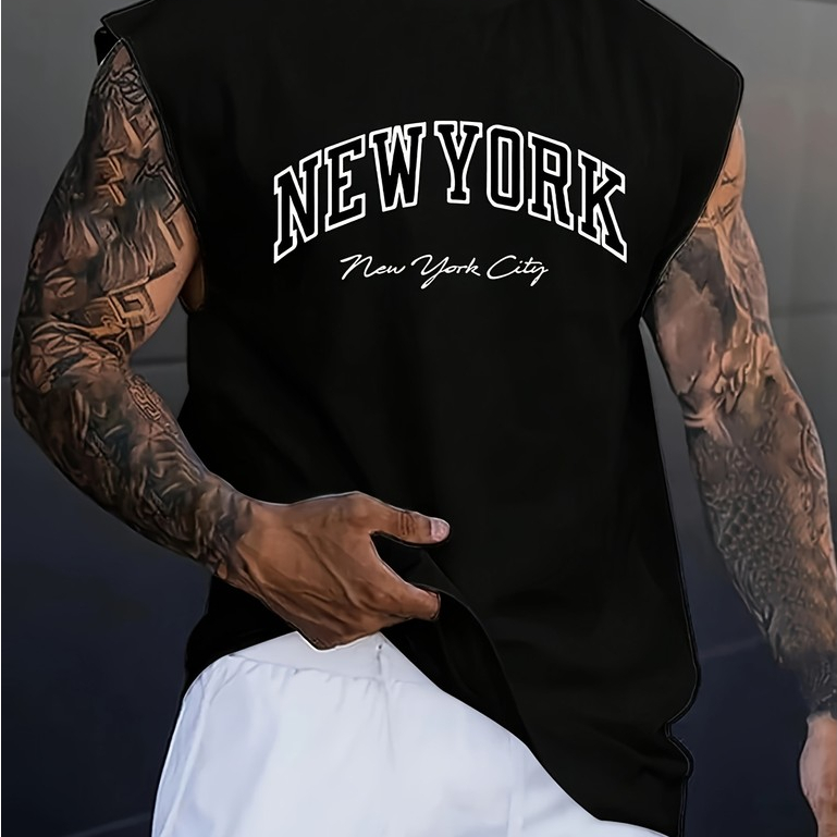 Regata Masculina Estampada 100% Algodão Camiseta sem Manga Oversized Regata Machão Moda Masculina