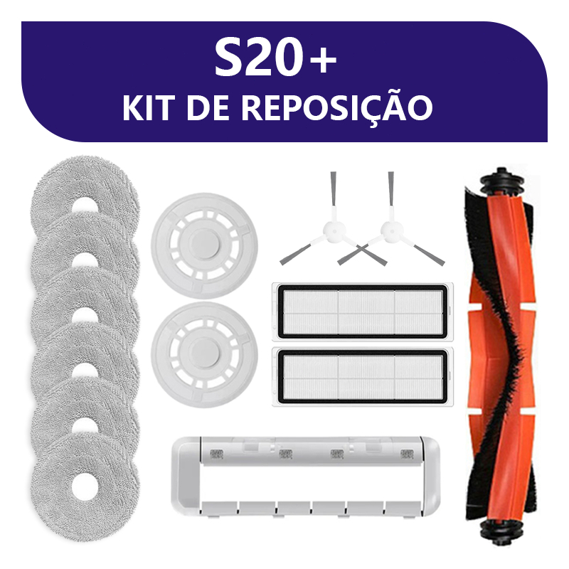 Kit de Peças de Reposição para Robô Aspirador Xiaomi | Compatível com S20+