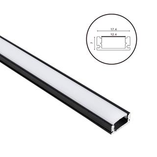 Kit 5, 10,15 ou 20 Metros Perfil Sobrepor/ Embutir Alumínio Slim Para Fita Led Parede, Teto e Gesso