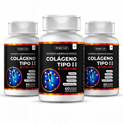 Colágeno Tipo 2 + Cúrcuma + Suplemento para Articulações Sem Sabor Sem Dores