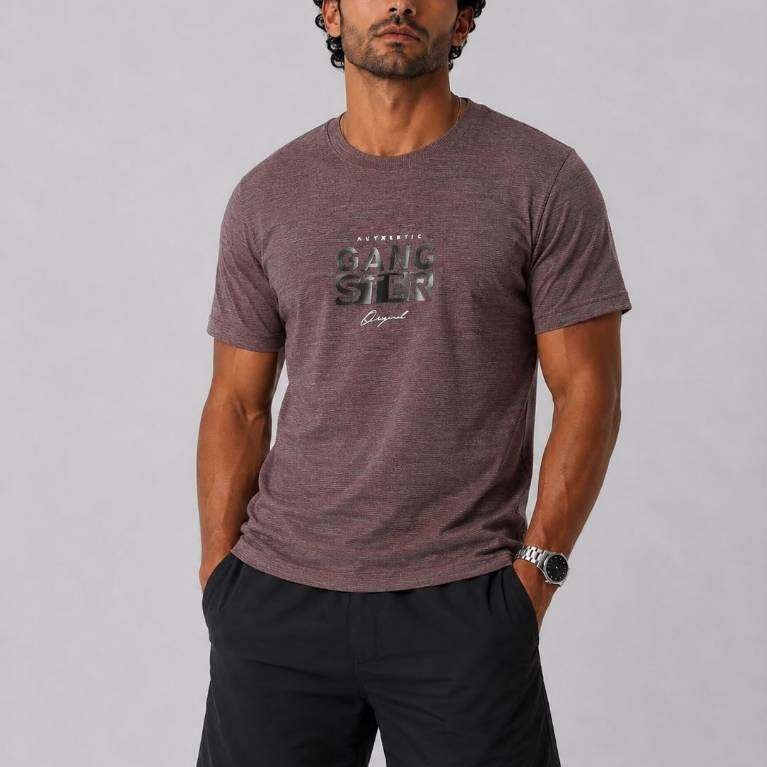 Camiseta Masculina Gangster Tamanho GG 100% Algodão Original Confortável Básica Casual Premium Estilo Versátil Moderna.