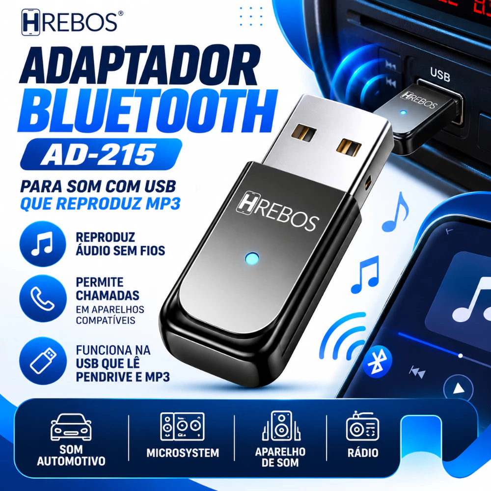 Adaptador Bluetooth Car Connect USB Original Para Som Automotivo Rádio Pioneer Receptor Música