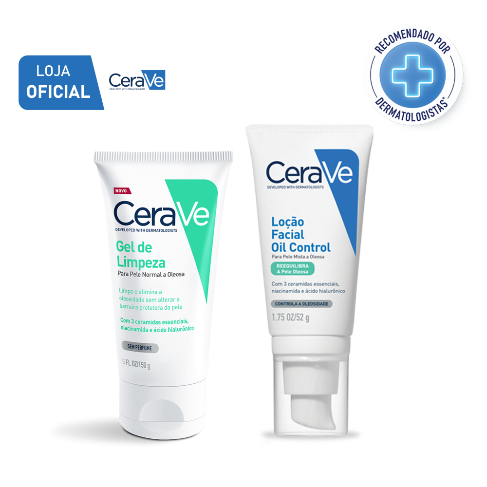 Kit CeraVe Gel de Limpeza Facial 150g + Facial Loção Oil Control 52g