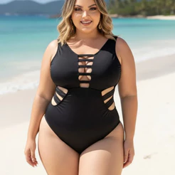 Body Maiô trançado biquini plus size Moda Praia Verão todo forrado