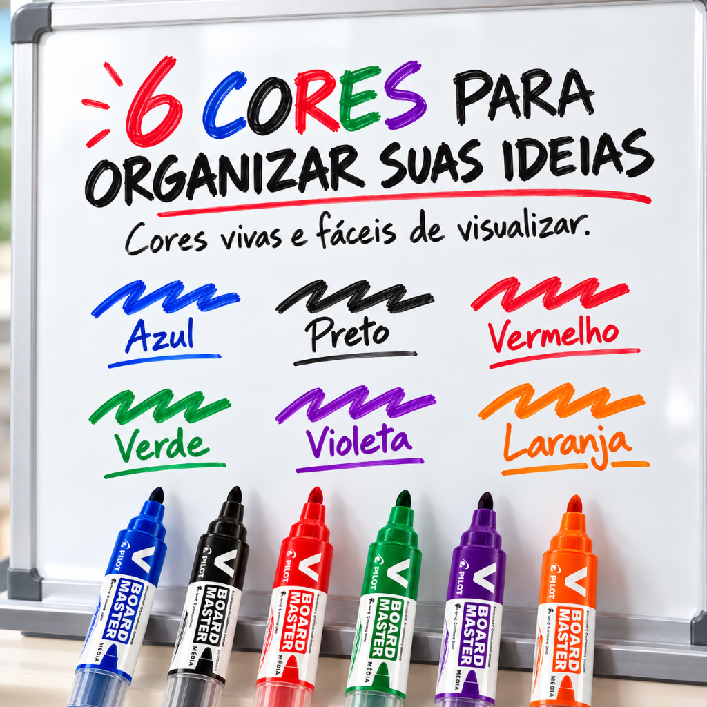 Kit 72 Recargas para marcador de lousa E 6 Pincéis Pilot Board Master Para Quadro Branco — imagem 2 de 2