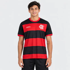 Camiseta Flamengo Emoção Masculina - Preto e Vermelho