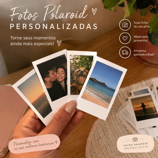 Fotos Polaroid Personalizadas 8x6,5cm | Impressão Fotográfica Alta Qualidade | Foto Lembrança |Mini fotos