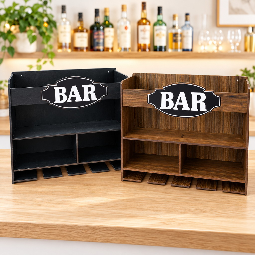 Bar Parede Adega Barzinho Suporte Vinho Taça Decoração Casa Mdf Enviado Montado