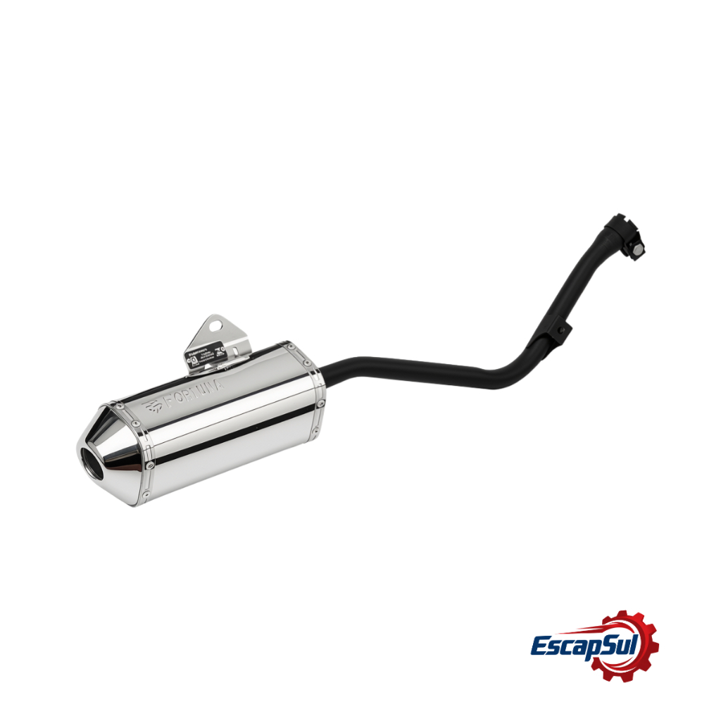 Escapamento Xtz 150 Crosser Mini Tri Cromado Fortuna