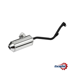 Escapamento Xtz 150 Crosser Mini Tri Cromado Fortuna