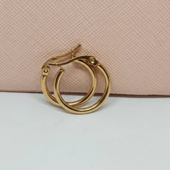 Par de Brincos feminino Argola Aço Cirúrgico Prata. Argolinha 20mm