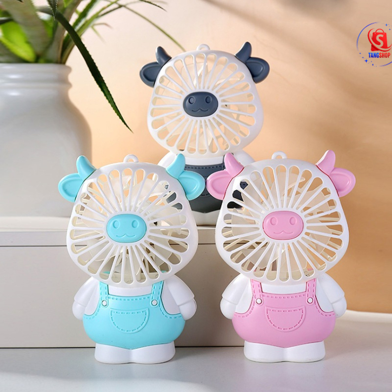 Mini Ventilador Com Luzes Led Portátil De Mesa Recarregável