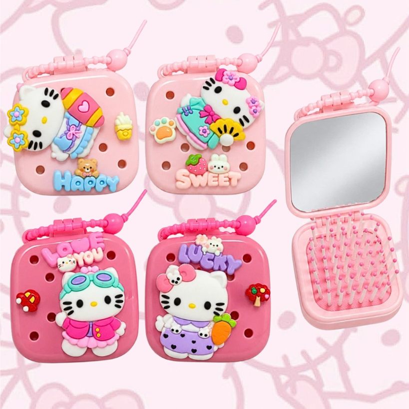 Hello Kitty Espelho com Escova portátil