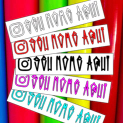 Adesivo | COM SEU @ INSTAGRAM/USUARIO | Com fundo vazado